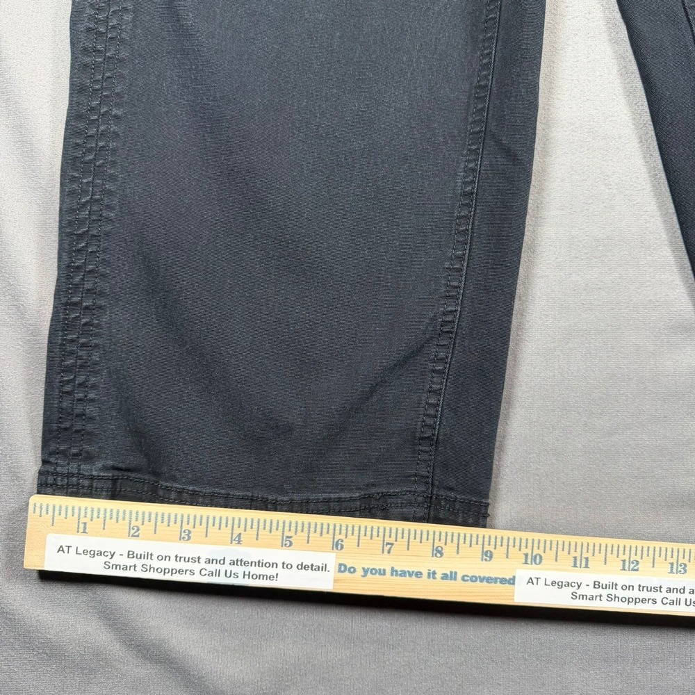 Old Navy Wide Leg Pants Womens 8 Black Stretch Cotton Utility Cropped Casual - Picture 8 of 10